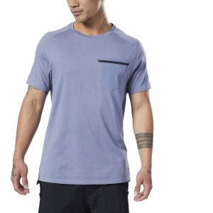 Reebok Training Supply Move T Shirt Herren - Indigo - DE 985-OTH